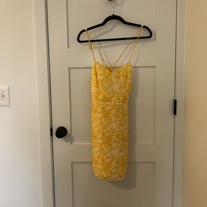Yellow Floral print dress